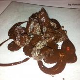 Pinsa e buoi Foto Mattonella di cioccolato fondente con riso soffiato